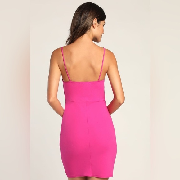 Lulus Forever Your Girl Magenta Bodycon Dress, Size XS - Picture 4 of 9